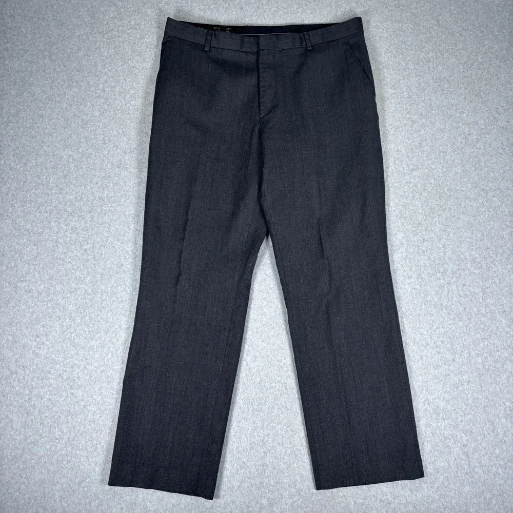 Banana Republic Dress Pants Mens 36x30 Dark Charcoal 100% Wool Tailored Fit
